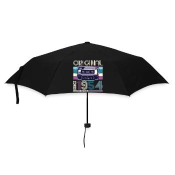 Original 1954 70th Birthday Gift Mens - Umbrella (small) - black - Front