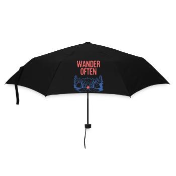 Wander Often Camping Trip Camper Travel Hiking - Umbrella (small) - black - Front