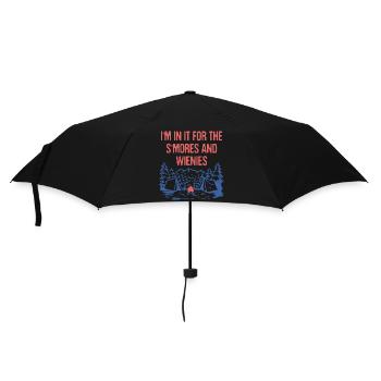 In for S'mores & Wienies Camping Foodie Camper - Umbrella (small) - black - Front