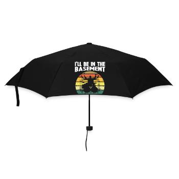 Funny Drummer Art For Men Women Drum Set Drumming - Umbrella (small) - black - Front