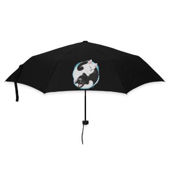 Jing Jang Katzen - Regenschirm (klein) - Schwarz - Vorne