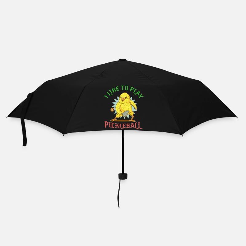ich mag Pickleball - Regenschirm (klein) - Schwarz