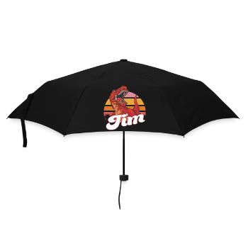 TIM - Beau prénom de garçon avec T-REX Dino - Parapluie standard - noir - Devant