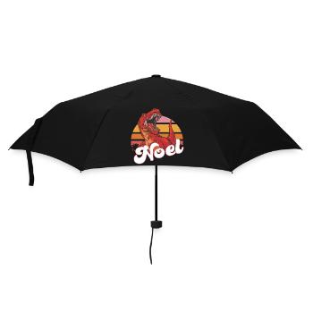 NOEL - Beau prénom de garçon avec T-REX Dino - Parapluie standard - noir - Devant
