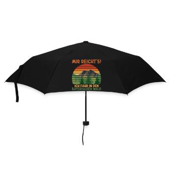 Mir reichts ich fahr in den Bayerischen Wald - Regenschirm (klein) - Schwarz - Vorne