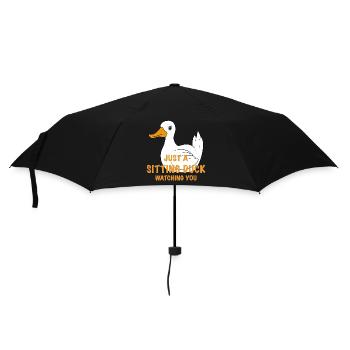 Funny duck saying - Umbrella (small) - black - Front