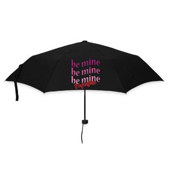 T-Shirt Valentinstag sei mein welliger Text Liebe Amor - Regenschirm (klein) - Schwarz - Vorne