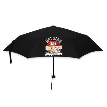 Pas serbe mais un voyageur de pays solidaire Serbie - Parapluie standard - noir - Devant