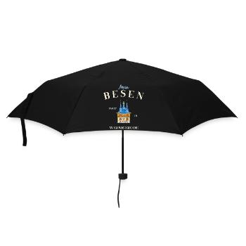 Mein Besen parkt in Wernigerode - Regenschirm (klein) - Schwarz - Vorne