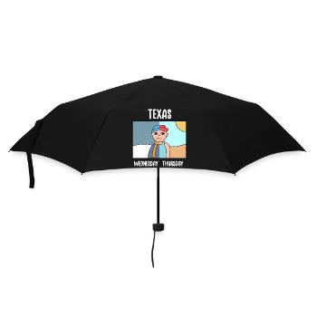 Das texanische Wetter Ändert das Design für stolze - Regenschirm (klein) - Schwarz - Vorne