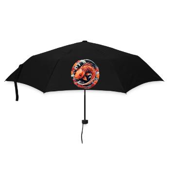 Poisson koï d’automne au coucher du soleil - Parapluie standard - noir - Devant