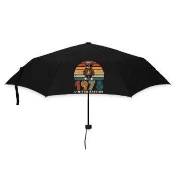 1978 Limited Edition Geburtstag Vintage - Regenschirm (klein) - Schwarz - Vorne