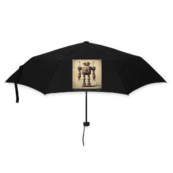 Saying Statement Robot Intelligence Retro Nerd Lo - Umbrella (small) - black - Front