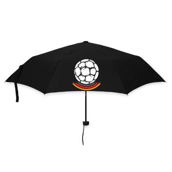 Handball Kopf Deutschland Team Symbol Logo EM icon - Regenschirm (klein) - Schwarz - Vorne