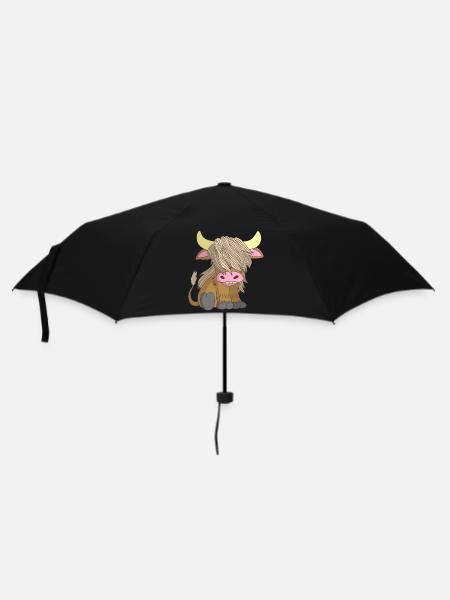 Long-haired cow - Umbrella (small) - black
