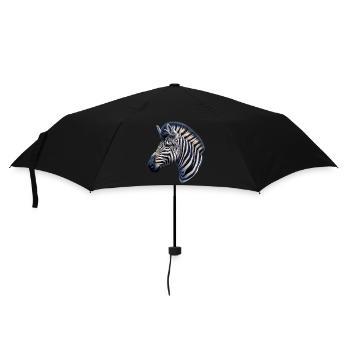 Zebra - Regenschirm (klein) - Schwarz - Vorne