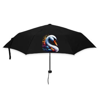 Cygne - Parapluie standard - noir - Devant