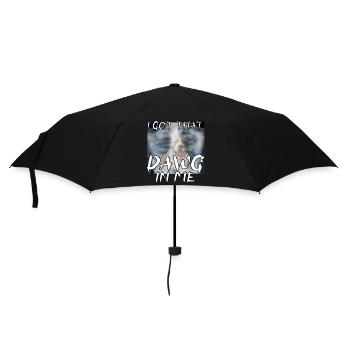 Ich habe diesen Dawg In Mir Xray Pitbull Ironisches Meme - Regenschirm (klein) - Schwarz - Vorne