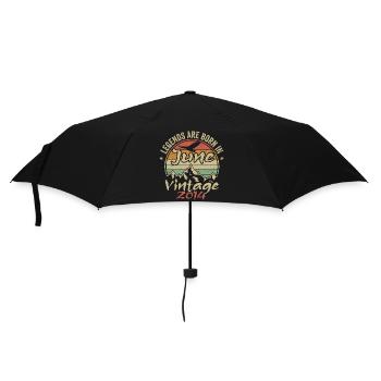 Birthday June 2014 born in June 2014 Retro 2014 - Umbrella (small) - black - Front
