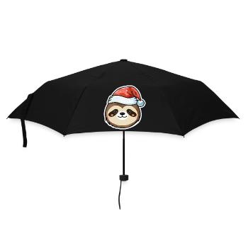 Sloth Christmas Drawing - Umbrella (small) - black - Front