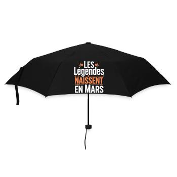 Les légendes naissent en mars - Parapluie standard - noir - Devant