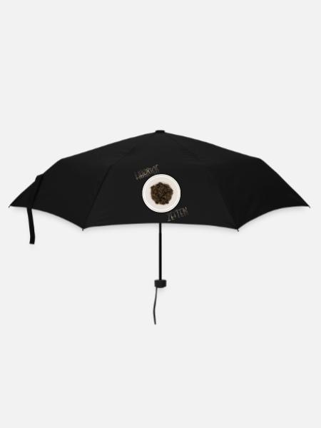 Haarige Zeiten - Regenschirm (klein) - Schwarz