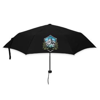 Mountains Winter Forest Peaks - Umbrella (small) - black - Front