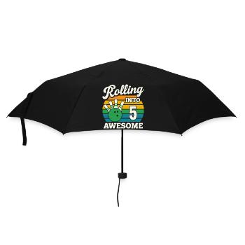 Bowling Legend 5th Birthday Design - Umbrella (small) - black - Front