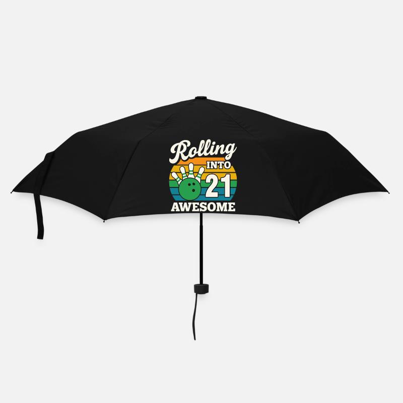 Bowling Snake Year 2021 T-Shirt Design - Umbrella (small) - black