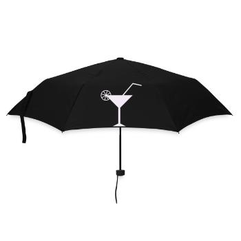 Design élégant de cocktail au citron - Parapluie standard - noir - Devant