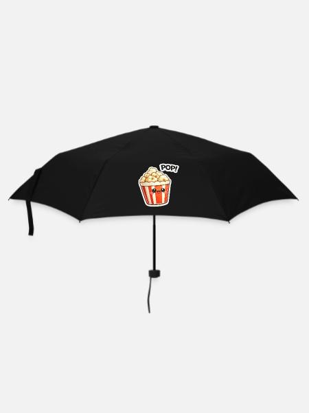 Motif de sourire popcorn Kawaii - Parapluie standard - noir