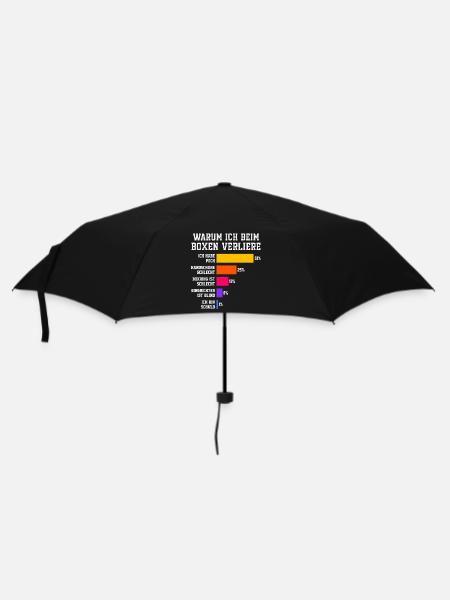 Warum ich beim Boxen verliere Boxen - Regenschirm (klein) - Schwarz