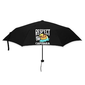 Respect pour les capybaras Animal mignon et drôle - Parapluie standard - noir - Devant