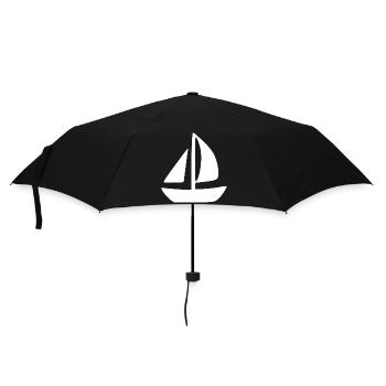Segelboot Segelschiff segeln Geschenk - Regenschirm (klein) - Schwarz - Vorne