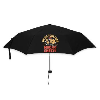 Mac and Cheese Best Friends Couple Design - Umbrella (small) - black - Front