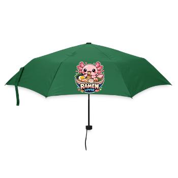 Axolotl Kawaii Ramen Food Cute Gift - Umbrella (small) - bottlegreen - Front