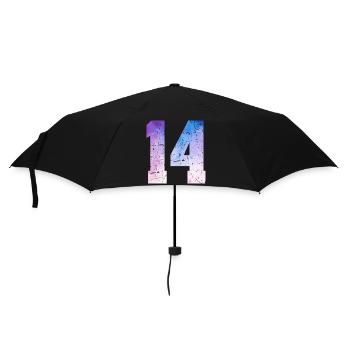Ausgabe 14 – 14. Jubiläumsgeschenk - Regenschirm (klein) - Schwarz - Vorne