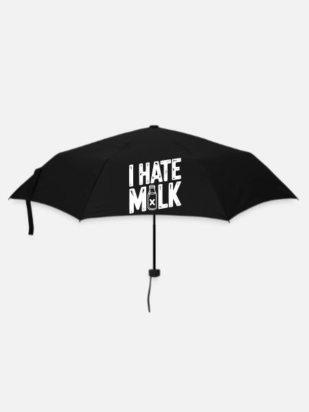 Ich hasse Milch - Regenschirm (klein) - Schwarz