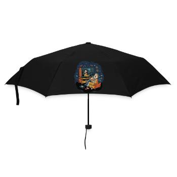 Horror Home Movie Night Fear Humor - Umbrella (small) - black - Front