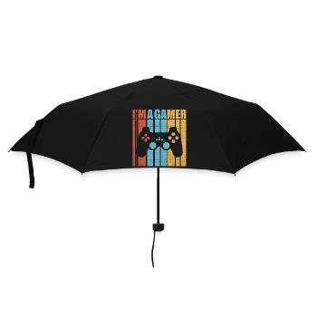 I'm a Gamer Gaming Zocker nerd and game Controller - Umbrella (small) - black - Front