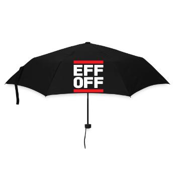 Slogan en rouge blanc - Parapluie standard - noir - Devant