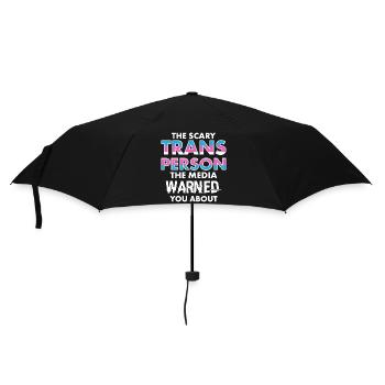 Des médias trans effrayants vous avertissaient de design - Parapluie standard - noir - Devant