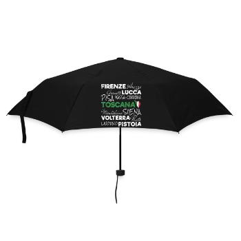 Toskana Retro Schriftzug Italy Urlaub Souvenir - Regenschirm (klein) - Schwarz - Vorne