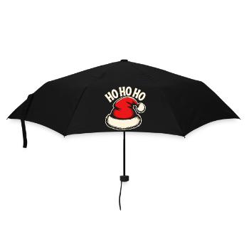 Ho Ho Ho Santa Hat - Regenschirm (klein) - Schwarz - Vorne