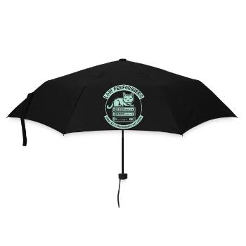 Low Performers Cat Server Pixel Art - Umbrella (small) - black - Front