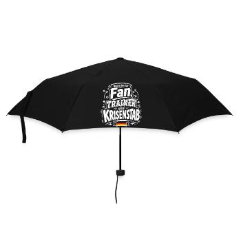 Heute bin ich Fan, Trainer und Krisenstab - Regenschirm (klein) - Schwarz - Vorne