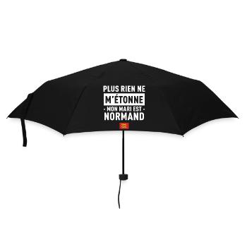 Plus Rien Ne M Etonne Mon Mari Est Normand T-Sh... - Parapluie standard - noir - Devant