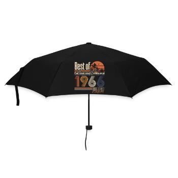 August 1966 Vintage Geburtstag Geschenk  Retro  - Regenschirm (klein) - Schwarz - Vorne