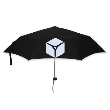 Eiswürfel Eis Geschenk  - Regenschirm (klein) - Schwarz - Vorne