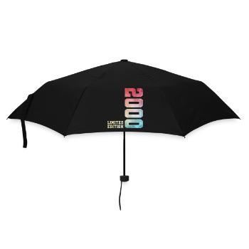 26. Geburtstag Limited Edition 2000 Jahrgang 2000 - Regenschirm (klein) - Schwarz - Vorne